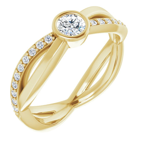 14K Yellow Gold 3/8 CTW Natural Diamond Ring
