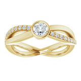 14K Yellow Gold 3/8 CTW Natural Diamond Ring