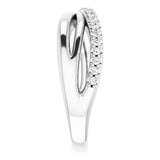 14K White 1/5 CTW Natural Diamond Criss-Cross Ring