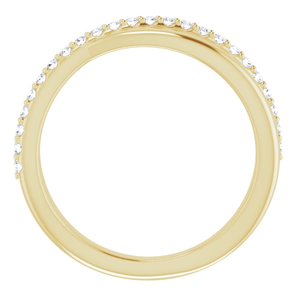 14K Yellow Gold 1/5 CTW Natural Diamond Criss-Cross Ring