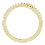 14K Yellow Gold 1/5 CTW Natural Diamond Criss-Cross Ring