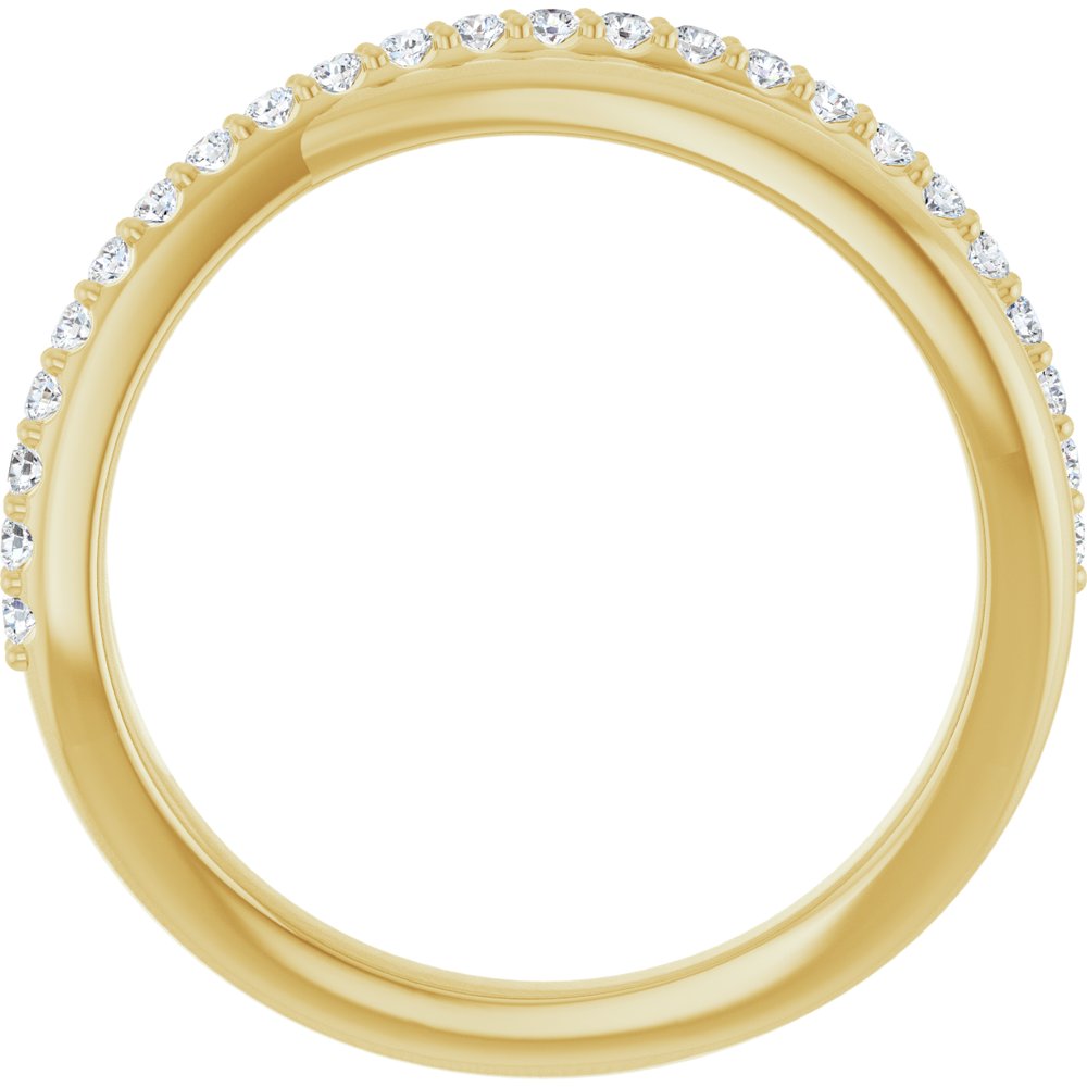 14K Yellow Gold 1/5 CTW Natural Diamond Criss-Cross Ring
