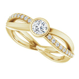 14K Yellow Gold 3/8 CTW Natural Diamond Ring