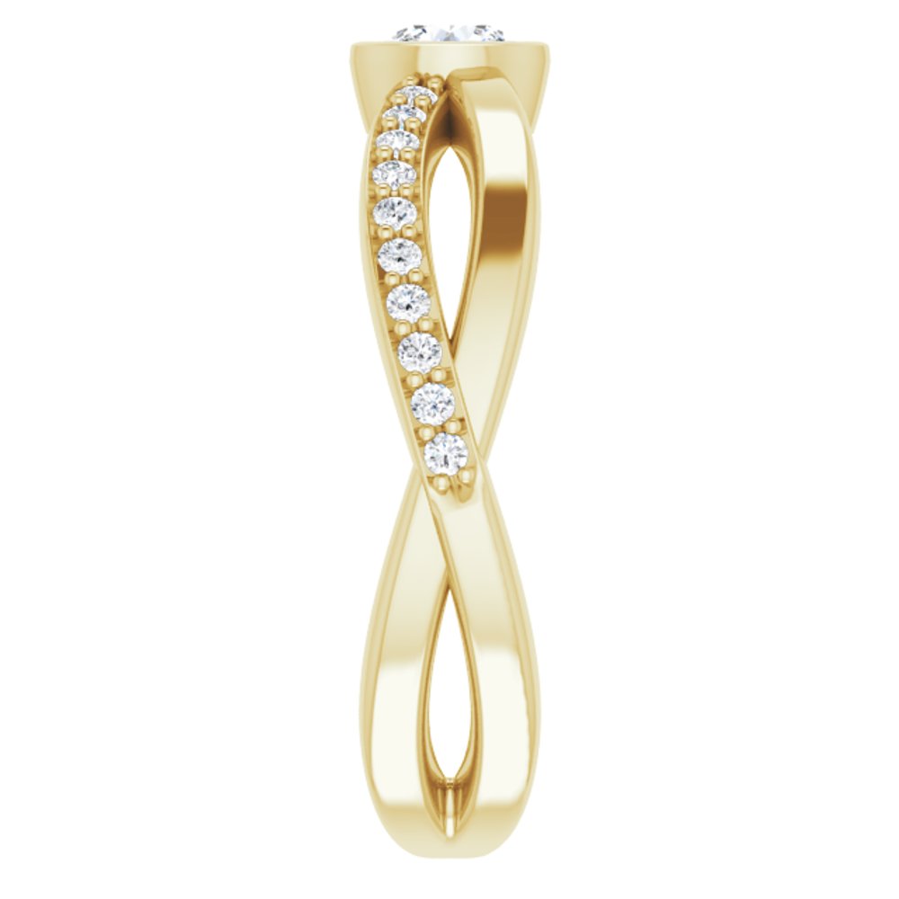 14K Yellow Gold 3/8 CTW Natural Diamond Ring
