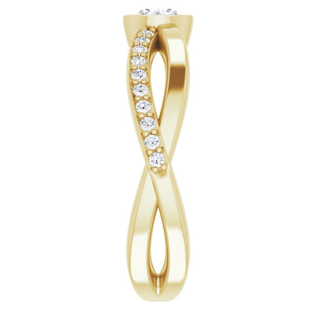 14K Yellow Gold 3/8 CTW Natural Diamond Ring