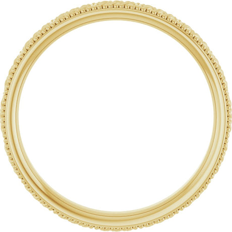 10K Yellow Gold 3 mm Milgrain Edge Celtic-Inspired Flat Band Size 7
