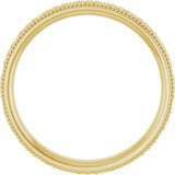 10K Yellow Gold 3 mm Milgrain Edge Celtic-Inspired Flat Band Size 7