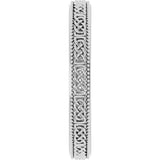 Sterling Silver 3 mm Milgrain Edge Celtic-Inspired Flat Band Size 7