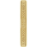10K Yellow Gold 3 mm Milgrain Edge Celtic-Inspired Flat Band Size 7