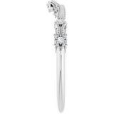 14K White .08 CTW Natural Diamond Matching Band