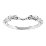 14K White .08 CTW Natural Diamond Matching Band