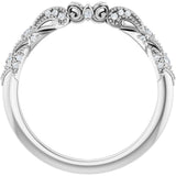 14K White .08 CTW Natural Diamond Matching Band