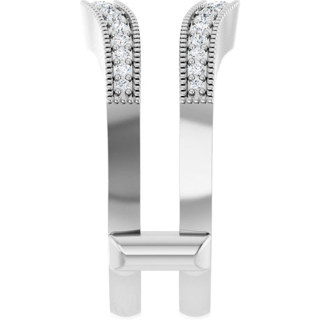 14K White Gold 1/3 CTW Natural Diamond Ring Guard