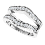 14K White Gold 1/3 CTW Natural Diamond Ring Guard