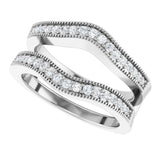 14K White 1/3 CTW Natural Diamond Ring Guard