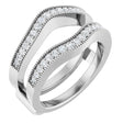 14K White Gold 1/3 CTW Natural Diamond Ring Guard