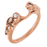 14K Rose 1/8 CTW Natural Diamond Wrap-Style Ring Enhancer