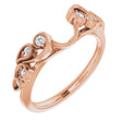 14K Rose 1/8 CTW Natural Diamond Ring Guard