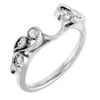 14K White 1/8 CTW Natural Diamond Wrap-Style Ring Enhancer