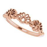 14K Rose Vintage-Inspired Stackable Ring