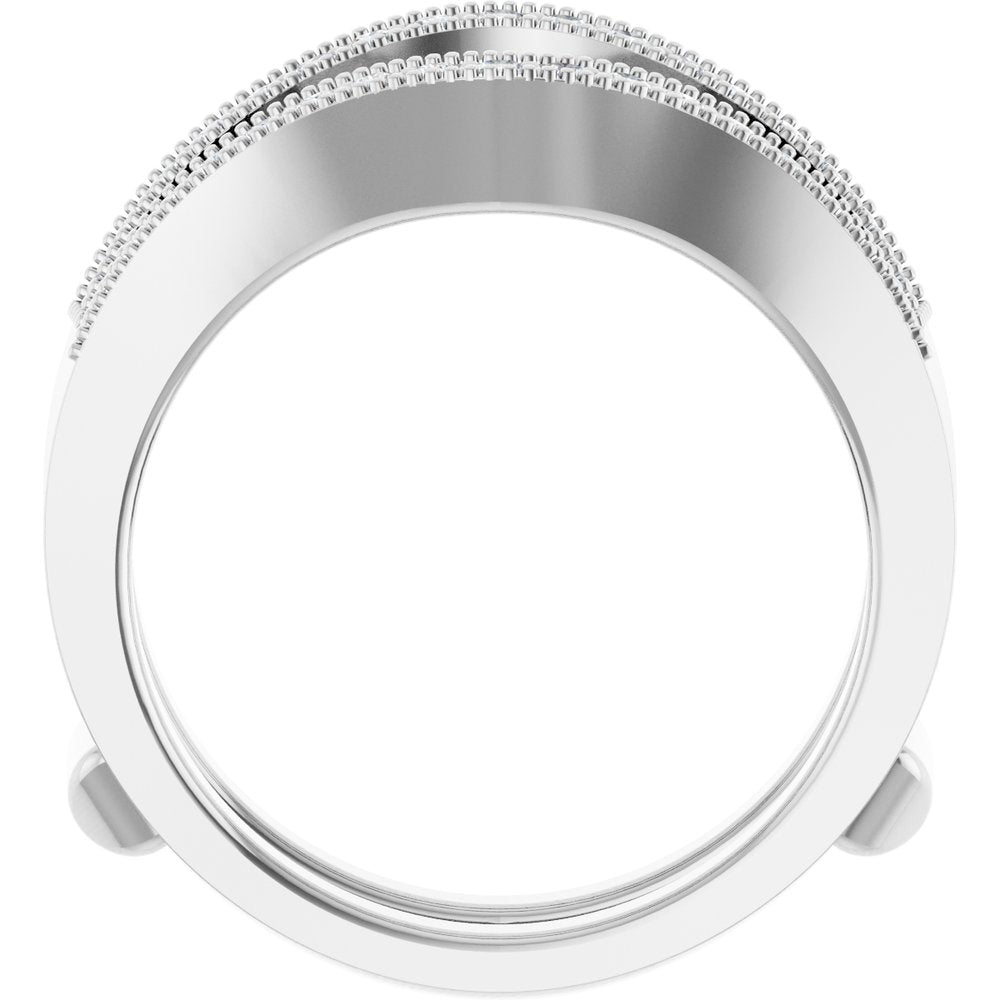14K White Gold 1/3 CTW Natural Diamond Ring Guard