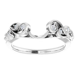 14K White 1/8 CTW Natural Diamond Ring Guard