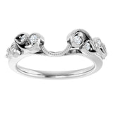 14K White 1/8 CTW Natural Diamond Wrap-Style Ring Enhancer