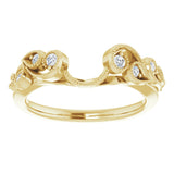 14K Yellow 1/8 CTW Natural Diamond Wrap-Style Ring Enhancer