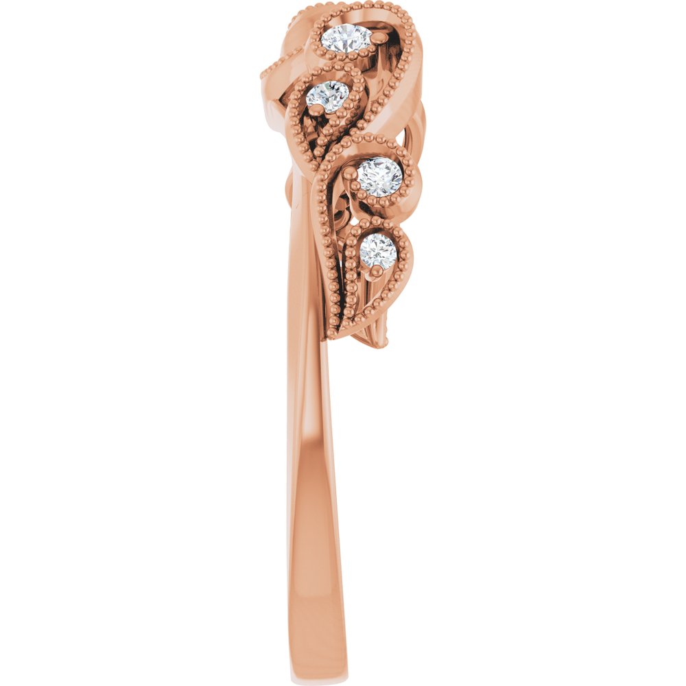 14K Rose 1/8 CTW Natural Diamond Wrap-Style Ring Enhancer
