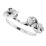 14K White 1/8 CTW Natural Diamond Ring Guard