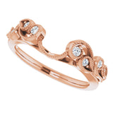 14K Rose 1/8 CTW Natural Diamond Ring Guard