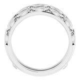 14K White 1/4 CTW Natural Diamond Ring Guard