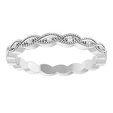 14K White .07 CTW Natural Diamond Eternity Band Size 7