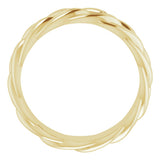14K Yellow Gold 6 mm Woven-Design Band Size 7.5