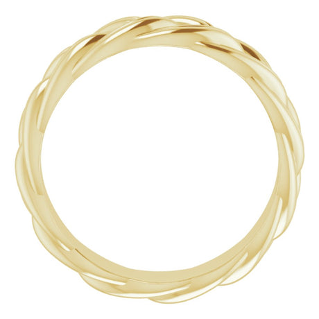 14K Yellow Gold 6 mm Woven-Design Band Size 7.5