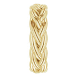 14K Yellow 6 mm Woven-Design Band Size 10.5