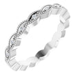 14K White .07 CTW Natural Diamond Eternity Band Size 5.5