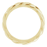 14K Yellow Gold 6 mm Woven-Design Band Size 6.5
