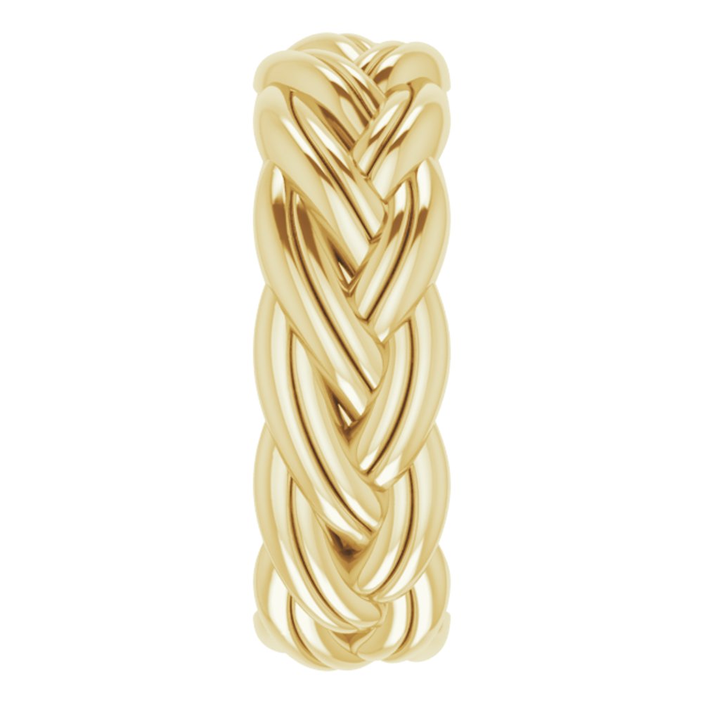 14K Yellow Gold 6 mm Woven-Design Band Size 6
