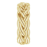 14K Yellow Gold 6 mm Woven-Design Band Size 6