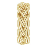 14K Yellow Gold 6 mm Woven-Design Band Size 6.5