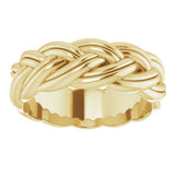 14K Yellow Gold 6 mm Woven-Design Band Size 6
