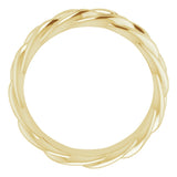 14K Yellow Gold 6 mm Woven-Design Band Size 6