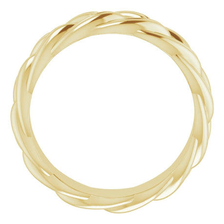 14K Yellow Gold 6 mm Woven-Design Band