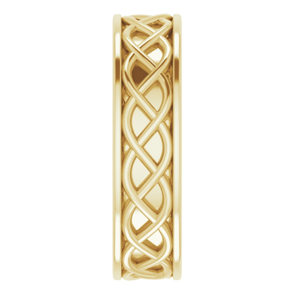 14K Yellow Gold 6 mm Infinity-Inspired Flat Band Size 8.5
