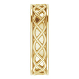 14K Yellow Gold 6 mm Infinity-Inspired Flat Band Size 8.5