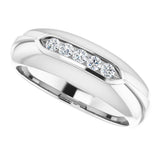 14K White 1/4 CTW Natural Diamond Band