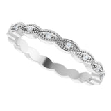 14K White .07 CTW Natural Diamond Eternity Band Size 7