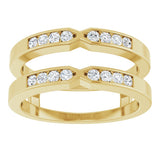 14K Yellow 1/4 CTW Natural Diamond Ring Guard