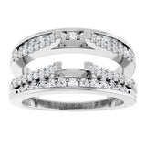 14K White 1/2 CTW Natural Diamond Ring Guard